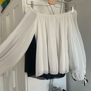 Talence blouses x2 BLACK/ WHITE